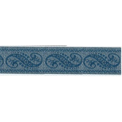 5037-24-264 TAPACOSTURAS JACQUARD FANTASIA 24 MM. POLIESTER-LUMIFIL AZUL Venta en piezas de 25.00 M