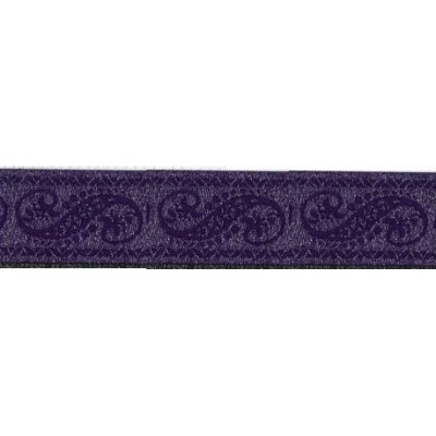 5037-24-267 TAPACOSTURAS JACQUARD FANTASIA 24 MM. POLIESTER-LUMIFIL MORADO Venta en piezas de 25.00 M