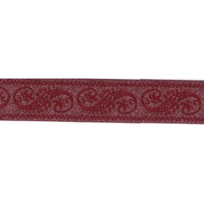 5037-24-571 TAPACOSTURAS JACQUARD FANTASIA 24 MM. POLIESTER-LUMIFIL MAGENTA Venta en piezas de 25.00 M