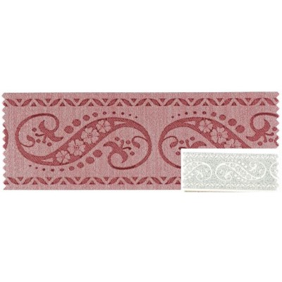 5037-68-101 TAPACOSTURAS JACQUARD FANTASIA 68 MM. POLIESTER-LUMIFIL BLANCO Venta en piezas de 25.00 M