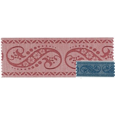 5037-68-264 TAPACOSTURAS JACQUARD FANTASIA 68 MM. POLIESTER-LUMIFIL AZUL Venta en piezas de 25.00 M