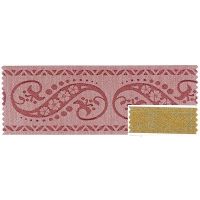 5037-68-953 TAPACOSTURAS JACQUARD FANTASIA 68 MM. POLIESTER-LUMIFIL DORADO Venta en piezas de 25.00 M