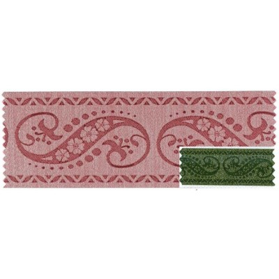 5037-68-987 TAPACOSTURAS JACQUARD FANTASIA 68 MM. POLIESTER-LUMIFIL VERDE Venta en piezas de 25.00 M