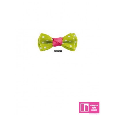 50529 654409-0008_SACHA LAZO BICOLOR LISO 4 CMS POLIESTER 100% PISTACHO/FUCSIA Venta en piezas de 10.00 M