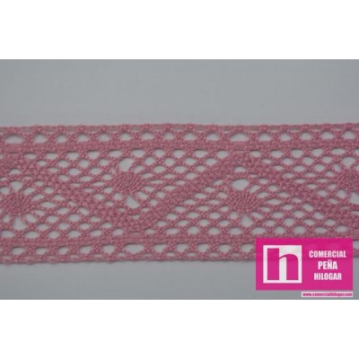 54864 ALIX ENTREDOS BOLILLO 30 MM ALGODON 100% ROSA Venta en piezas de 30.00 M