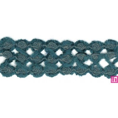 55448 BEMUS GALON BOLILLO 50 MM. POLI-LINO 50%-MUSKI 50% AZUL Venta en piezas de 15.00 M