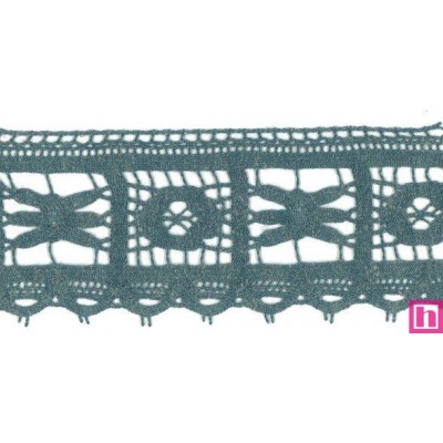 55468 ADRIENNE PUNTILLA BOLILLO 60 MM. POLI-LINO 100% AZUL Venta en piezas de 15.00 M