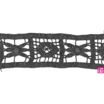 55469 ADRIENNE ENTREDOS BOLILLO 45 MM. POLI-LINO 100% MARENGO Venta en piezas de 15.00 M