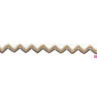 56816 ROCHEL ENTREDOS BOLILLO 20 MM. POLIESTER 50%-ALGODON 50% MARFIL/CAMEL MATIZADO Venta en piezas de 15.00 M