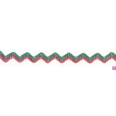 56818 ROCHEL ENTREDOS BOLILLO 20 MM. POLIESTER 50%-ALGODON 50% MARFIL/ROJO MATIZADO Venta en piezas de 15.00 M