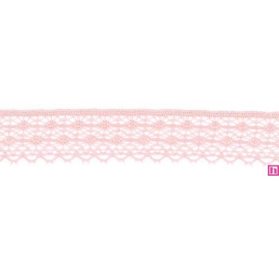 56854 MERLIN PUNTILLA BOLILLO 30 MM. ALGODON 100% ROSA Venta en piezas de 30.00 M