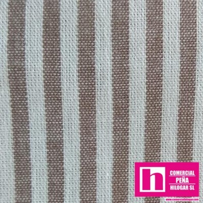 57290 PIPER TEJIDO TRAMADO (23) 1.50 M. ALGODON 100% BLANCO/MARRON Venta en piezas de 7.00 M