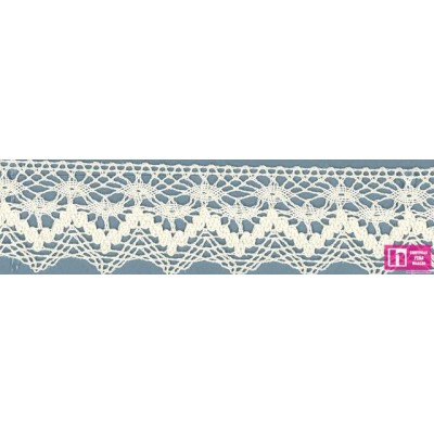 58152 MORIE PUNTILLA BOLILLO 35 MM. ALGODON 100% MARFIL Venta en piezas de 25.00 M