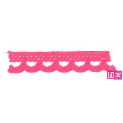 58164 PUNTILLA BOLILLO ARIEL 10 MM. ALGODON 100% FUCSIA Venta en piezas de 25.00 M