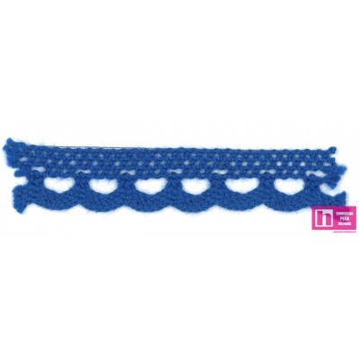 58168 PUNTILLA BOLILLO ARIEL 10 MM. ALGODON 100% AZUL Venta en piezas de 25.00 M