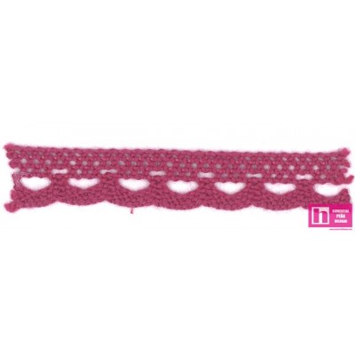 58170 PUNTILLA BOLILLO ARIEL 10 MM. ALGODON 100% MAGENTA Venta en piezas de 25.00 M