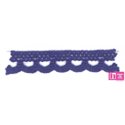 58172 PUNTILLA BOLILLO ARIEL 10 MM. ALGODON 100% MORADO Venta en piezas de 25.00 M