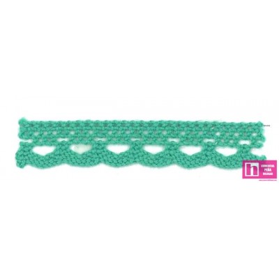 58173 PUNTILLA BOLILLO ARIEL 10 MM. ALGODON 100% VERDE Venta en piezas de 25.00 M