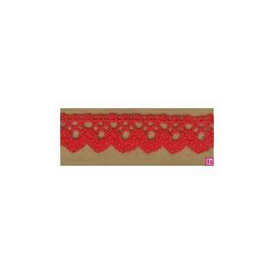 58189 PUNTILLA BOLILLO AMAYA 10 MM. ALGODON 100% ROJO Venta en piezas de 25.00 M
