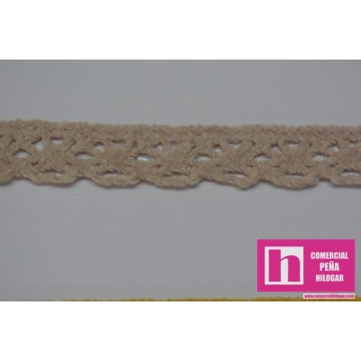 58448 STELLA REMATE BOLILLO VELVET 15 MM. POLIESTER 100% CAMEL Venta en piezas de 15.00 M