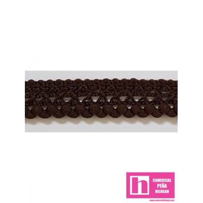 58663 ALICIA MADROÑO ZIG ZAG 10 MM. POLIAMIDA 100% MARRON Venta en piezas de 30.00 M