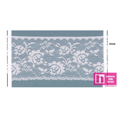 59558 PUNTILLA NYLON ZAREEN 65 MM. POLIAMIDA 100% ROSA Venta en piezas de 20.00 M