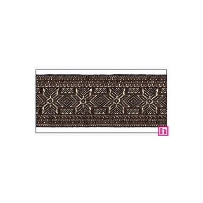 606034-30-04 CINTA JACQUARD ALTEA 30 MM. POLIESTER 100% MARRON/DORADO Venta en piezas de 10.00 M