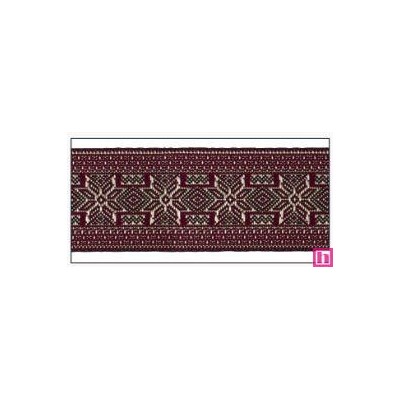 606034-50-05 CINTA JACQUARD ALTEA 50 MM. POLIESTER 100% GRANATE/DORADO Venta en piezas de 10.00 M