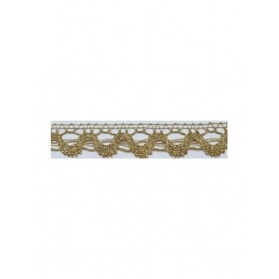 60629 PUNTILLA BOLILLO 25 MM LICERIO METALOPLASTICO 100% ORO Venta en piezas de 30.00 M