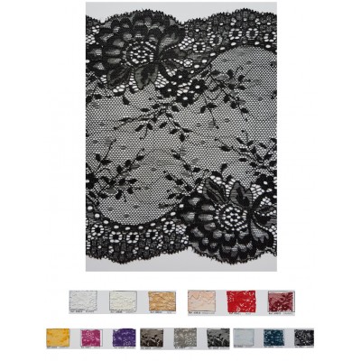 60814 GALON NYLON ELASTICO QUARI 170 MM NYLON 90%-SPANDEX 10% GRIS Venta en piezas de 20.00 M