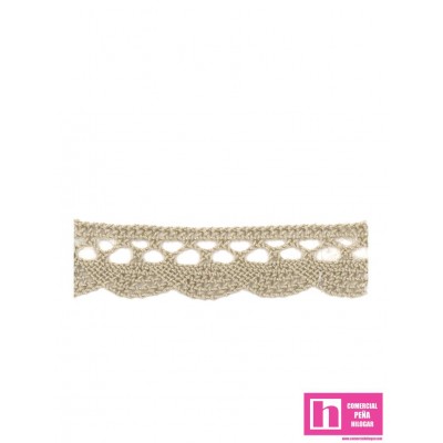 61470 PUNTILLA BOLILLO TRAVIATA 15 MM. ALGODON 100% CAMEL Venta en piezas de 20.00 M