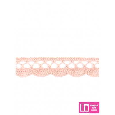 61480 PUNTILLA BOLILLO TRAVIATA 15 MM. ALGODON 100% ROSA Venta en piezas de 20.00 M