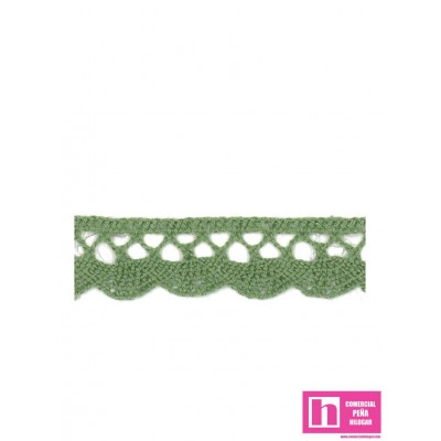 61491 PUNTILLA BOLILLO TRAVIATA 15 MM. ALGODON 100% CAQUI Venta en piezas de 20.00 M