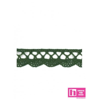 61493 PUNTILLA BOLILLO TRAVIATA 15 MM. ALGODON 100% MUSGO Venta en piezas de 20.00 M