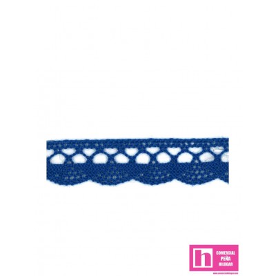 61502 PUNTILLA BOLILLO TRAVIATA 15 MM. ALGODON 100% AÑIL Venta en piezas de 20.00 M