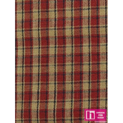 61538 PATCH. AMERICANO TRAMADO WILLSON (01) 110 CM. ALGODON 100% GRANATE/CAMEL Venta en piezas de 7.00 M