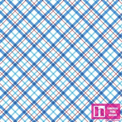 63076 PATCH.AMERICANO GRANDMAS CHRISTMAS WISH (04) 110 CM. ALGODON 100% AZUL Venta en piezas de 6.80 M