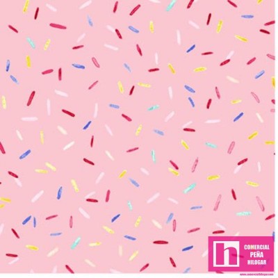 63673 PATCH.AMERICANO BAKE SALE (09) 110 CM. ALGODON 100%  ROSA Venta en piezas de 6.80 M