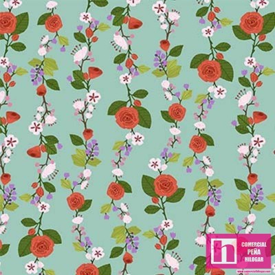 63860 PATCH.AMERICANO RETREAT YOURSELF (07) 110 CM. ALGODON 100% AZUL Venta en piezas de 6.80 M