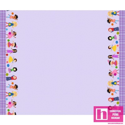 63921 PATCH.AMERICANO WE ARE ALL KINDS OF WONDERFUL (15) 110 CM. ALGODON 100% LILA Venta en piezas de 6.80 M