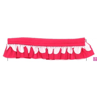 64202 VIVO PETALO FRUNCIDO CARINA POLIESTER 50%-ALGODON 50% FUCSIA/BLANCO Venta en piezas de 25.00 M