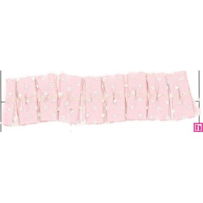 64255 CINTA TUL PLISADA PUPPIS POLIESTER 50%-ALGODON 50% ROSA/MARFIL Venta en piezas de 25.00 M