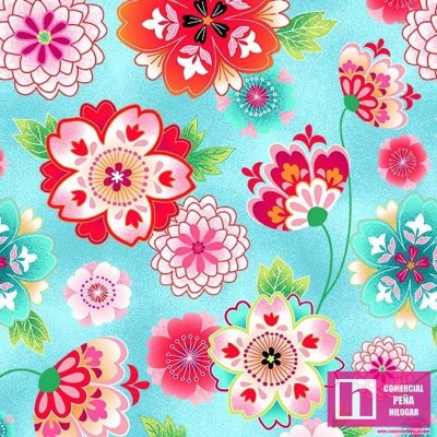 64654 PATCH.AMERICANO ENCHANTED DREAMS (18) 110 CM. ALGODON 100% AZUL/MULTI Venta en piezas de 6.80 M