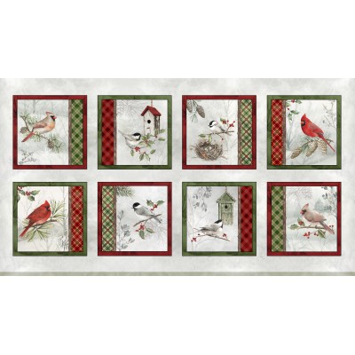 P121-WISO6229PA PATCH. AMERICANO WINTER SONG (03) PANEL 60X110 CM. ALGODON 100% NIEVE/MULTI Venta en piezas de 7.00 M