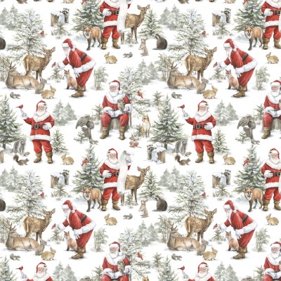 P121-WWHI6202W PATCH. AMERICANO WOODLAND WHISPERS (01) 110 CM. ALGODON 100% BLANCO Venta en piezas de 7.00 M