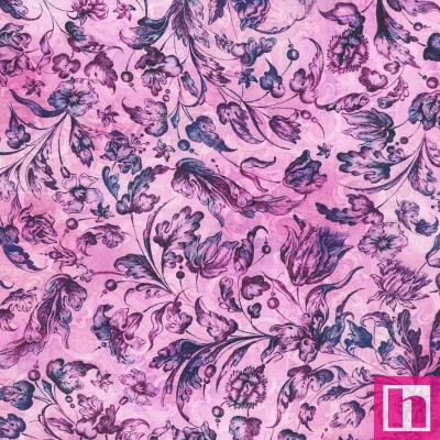 P135-SRKD-23492-414 PATCH. AMERICANO BAROQUE BLOOM (18) 110 CM. ALGODON 100% LILA Venta en piezas de 7.00 M