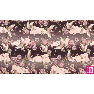 P135-SRKDM-23502-24 PATCH. AMERICANO IMPERIAL COLLECTION - GRACEFUL GRANES (14) 110 CM. ALGODON 100% CIRUELA/METALLIC Venta en p