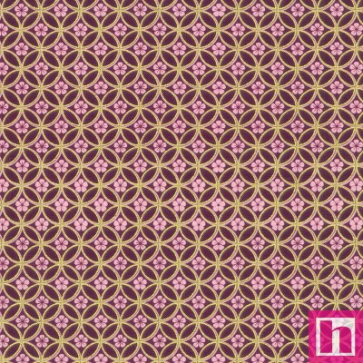 P135-SRKDM-23512-24 PATCH. AMERICANO IMPERIAL COLLECTION - GRACEFUL GRANES (18) 110 CM. ALGODON 100% CIRUELA/METALLIC Venta en p