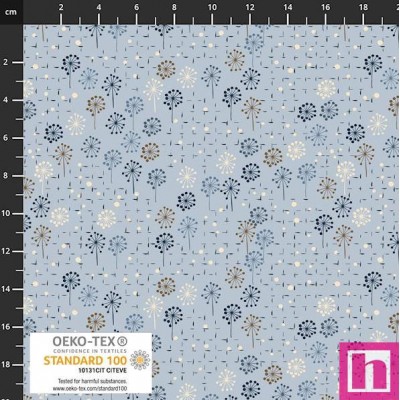 P137-4504-084 PATCH.AMERICANO BOBBINS AND BLOOMS (06) 110 CM. ALGODON 100% AZUL Venta en piezas de 6.00 M