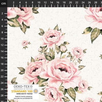 P137-4550-527 PATCH.AMERICANO HOLLIE-ROSE (01) 110 CM. ALGODON 100% CREMA Venta en piezas de 6.00 M